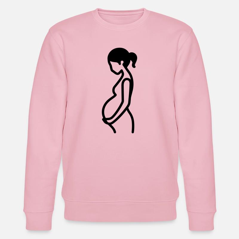 schwanger - Stanley/Stella Unisex Bio-Sweatshirt CHANGER - Hellrosa