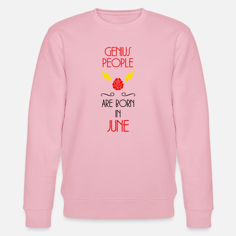 Dschinn, geboren im Juni – Geburtsgeschenk - Stanley/Stella Unisex Bio-Sweatshirt CHANGER - Hellrosa