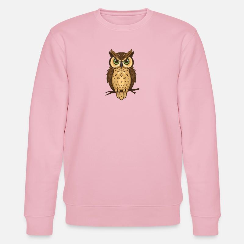 Eulenaugen Waldmotiv - Stanley/Stella Unisex Bio-Sweatshirt CHANGER  - Hellrosa