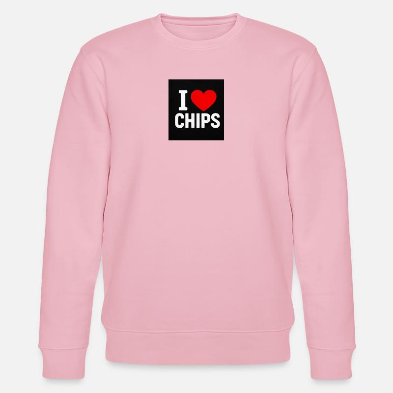 I Herz-Chips - Stanley/Stella Unisex Bio-Sweatshirt CHANGER  - Hellrosa