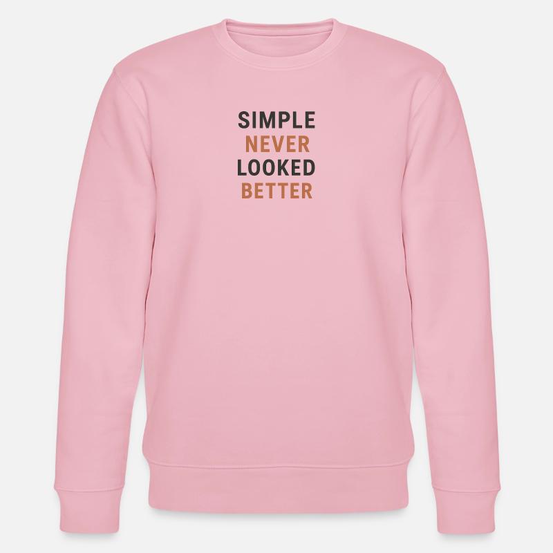 Minimalistisches Zitatdesign ermöglichen - Stanley/Stella Unisex Bio-Sweatshirt CHANGER  - Hellrosa