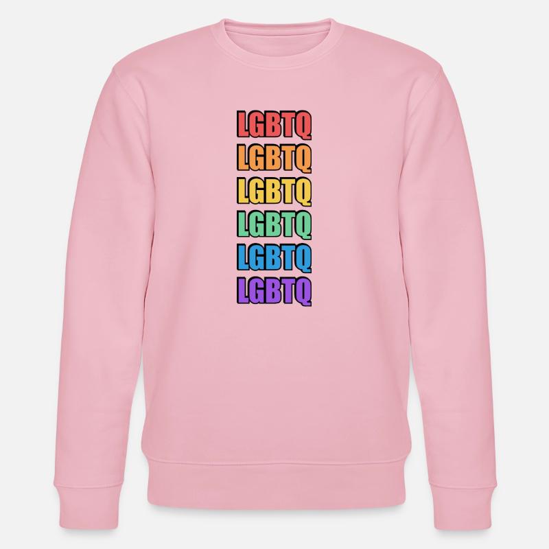 Lebendiges Regenbogen-LGBTQ-Pride-Design - Stanley/Stella Unisex Bio-Sweatshirt CHANGER  - Hellrosa