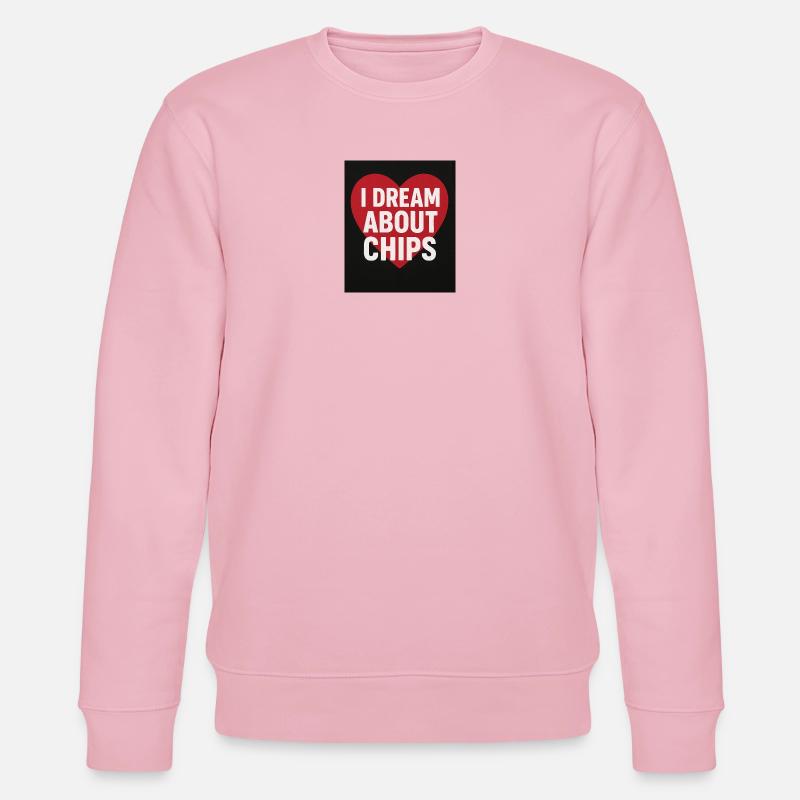 Ich träume von Chips Heart - Stanley/Stella Unisex Bio-Sweatshirt CHANGER  - Hellrosa