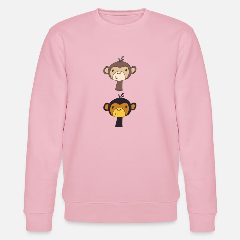 affenfreunde - Stanley/Stella Unisex Bio-Sweatshirt CHANGER  - Hellrosa