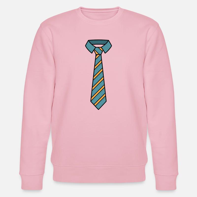 Krawatte süß Comic - Stanley/Stella Unisex Bio-Sweatshirt CHANGER  - Hellrosa
