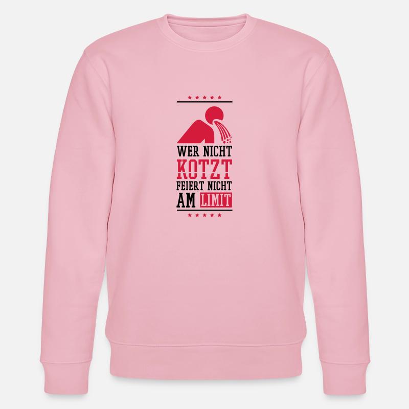 wer_nicht_kotzt_feiert_nicht_am_limit_2f - Stanley/Stella Unisex Bio-Sweatshirt CHANGER  - Hellrosa