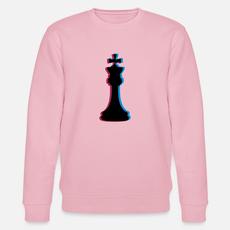 3D Effekt Schach - Stanley/Stella Unisex Bio-Sweatshirt CHANGER  - Hellrosa