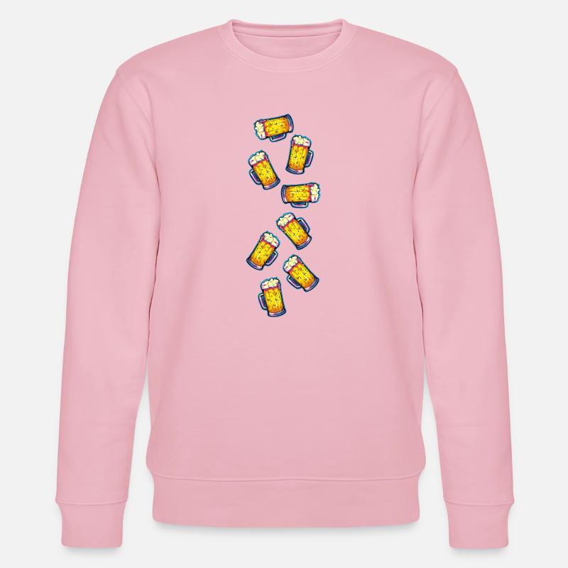 Bier Prost Bierglas Bierkrug - Stanley/Stella Unisex Bio-Sweatshirt CHANGER  - Hellrosa