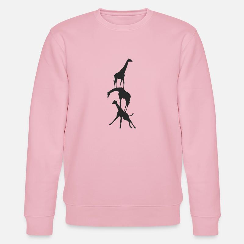 Giraffe - Stanley/Stella Unisex Bio-Sweatshirt CHANGER  - Hellrosa