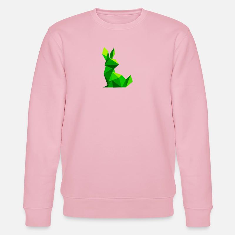 Lapin lowpoly  - Sweat bio CHANGER Stanley/Stella Unisexe - rose pâle