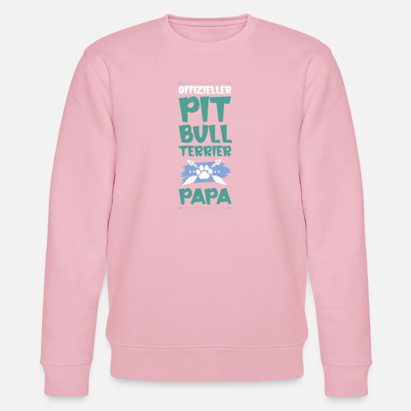 pit hunde papa - Stanley/Stella Unisex Bio-Sweatshirt CHANGER  - Hellrosa
