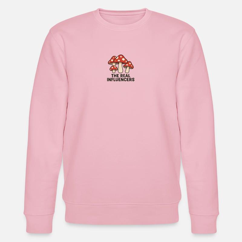 Echte Influencer Pilze - Stanley/Stella Unisex Bio-Sweatshirt CHANGER  - Hellrosa