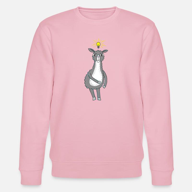 Lama hat eine Idee - Stanley/Stella Unisex Bio-Sweatshirt CHANGER  - Hellrosa