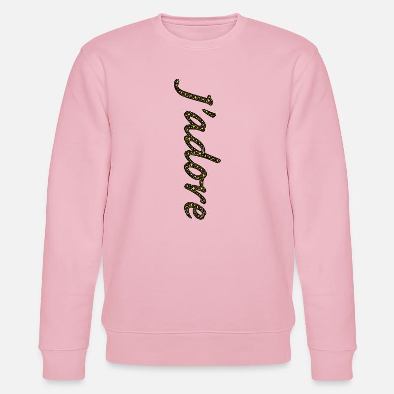 Traînée d'étoiles dorées cursive - Sweat bio CHANGER Stanley/Stella Unisexe - rose pâle