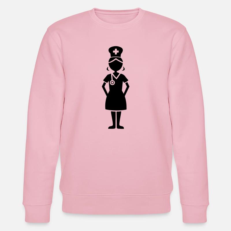 Krankenschwester Pflegekraft - Stanley/Stella Unisex Bio-Sweatshirt CHANGER  - Hellrosa