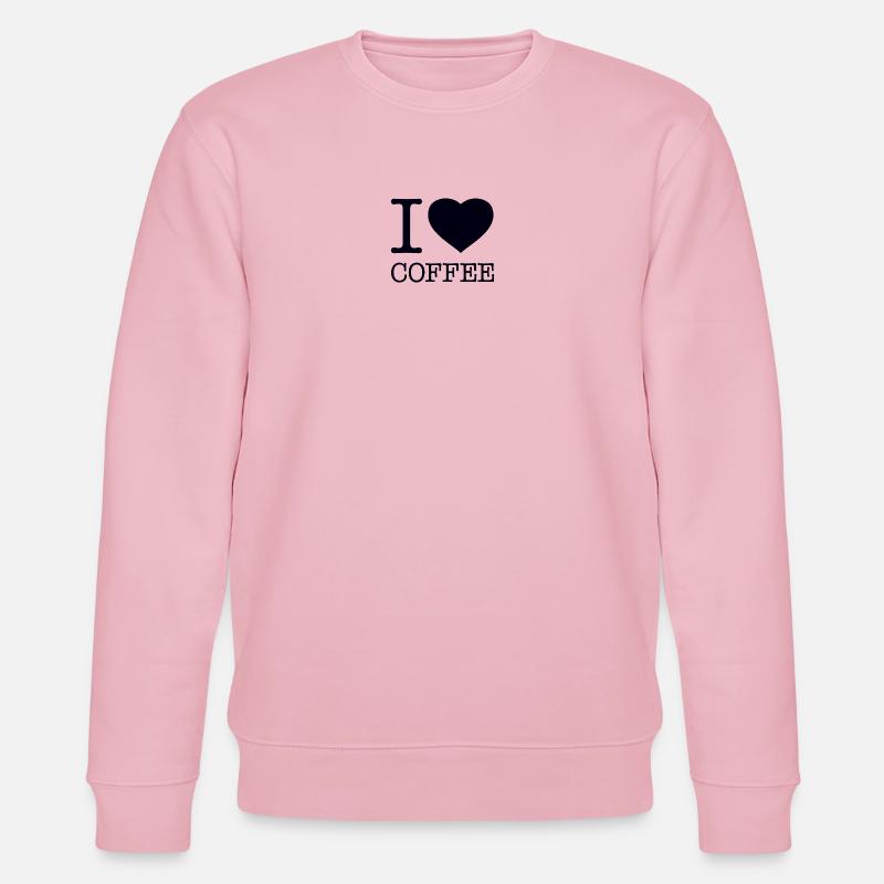 I LOVE COFFEE Kaffee Käffchen - Stanley/Stella Unisex Bio-Sweatshirt CHANGER  - Hellrosa