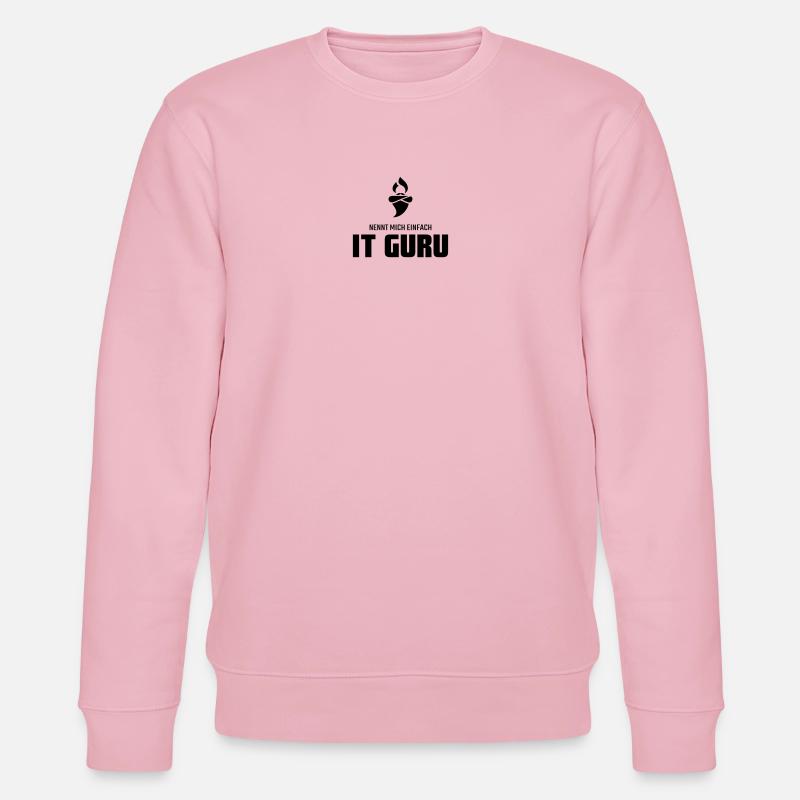 Nennt mich einfach IT Guru - Stanley/Stella Unisex Bio-Sweatshirt CHANGER  - Hellrosa