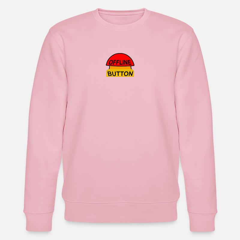 Offline Button – Save Yourself - Stanley/Stella CHANGER Unisex Organic Sweatshirt - cotton pink