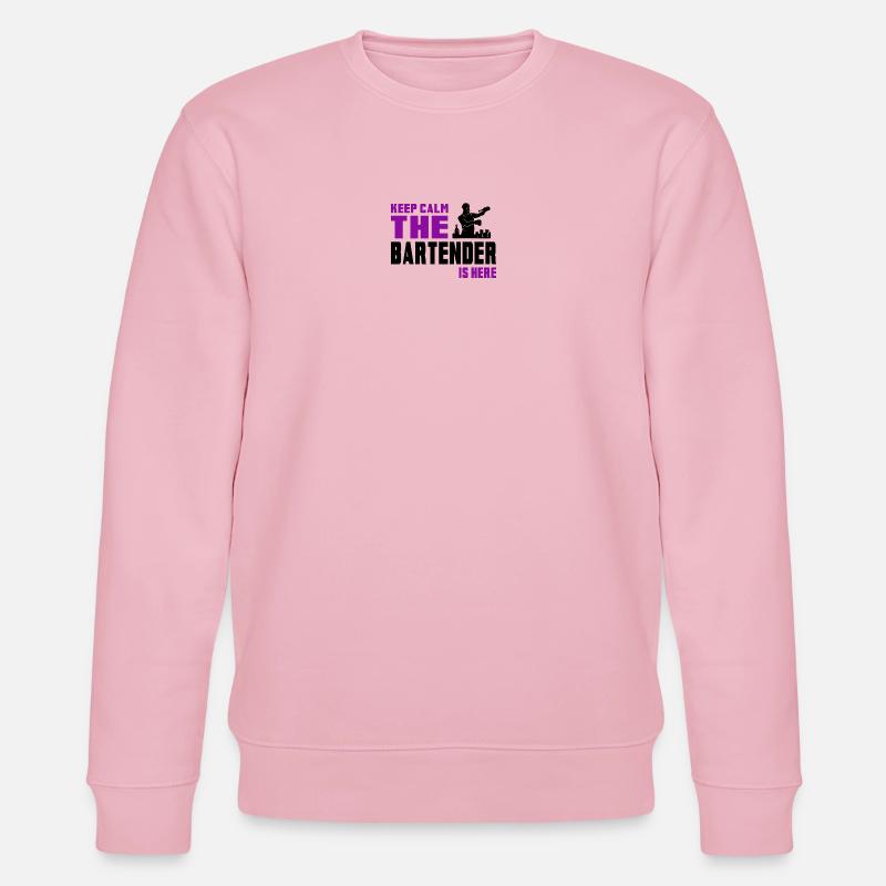 Keep Calm Barkeeper Design - Stanley/Stella Unisex Bio-Sweatshirt CHANGER - Hellrosa