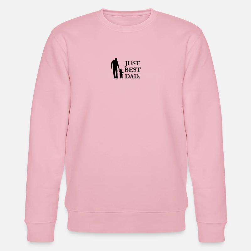 Just Best Dad - Stanley/Stella Unisex Bio-Sweatshirt CHANGER  - Hellrosa