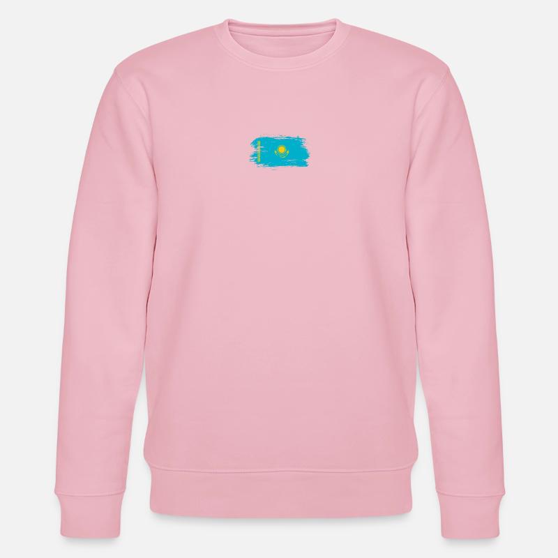Kasachstan Flagge - Stanley/Stella Unisex Bio-Sweatshirt CHANGER  - Hellrosa