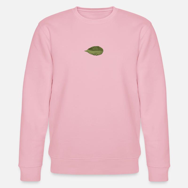 Structure foliaire : motif vert olive - Sweat bio CHANGER Stanley/Stella Unisexe - rose pâle