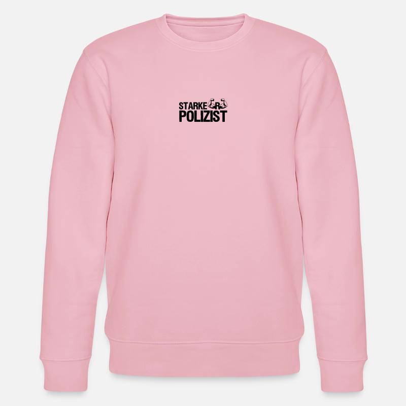 Starker Polizist, Polizei, Sprüche, Geschenk - Stanley/Stella Unisex Bio-Sweatshirt CHANGER  - Hellrosa