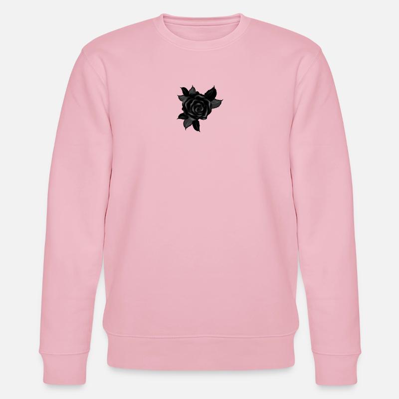 schwarze Gothic Rose - Stanley/Stella Unisex Bio-Sweatshirt CHANGER  - Hellrosa