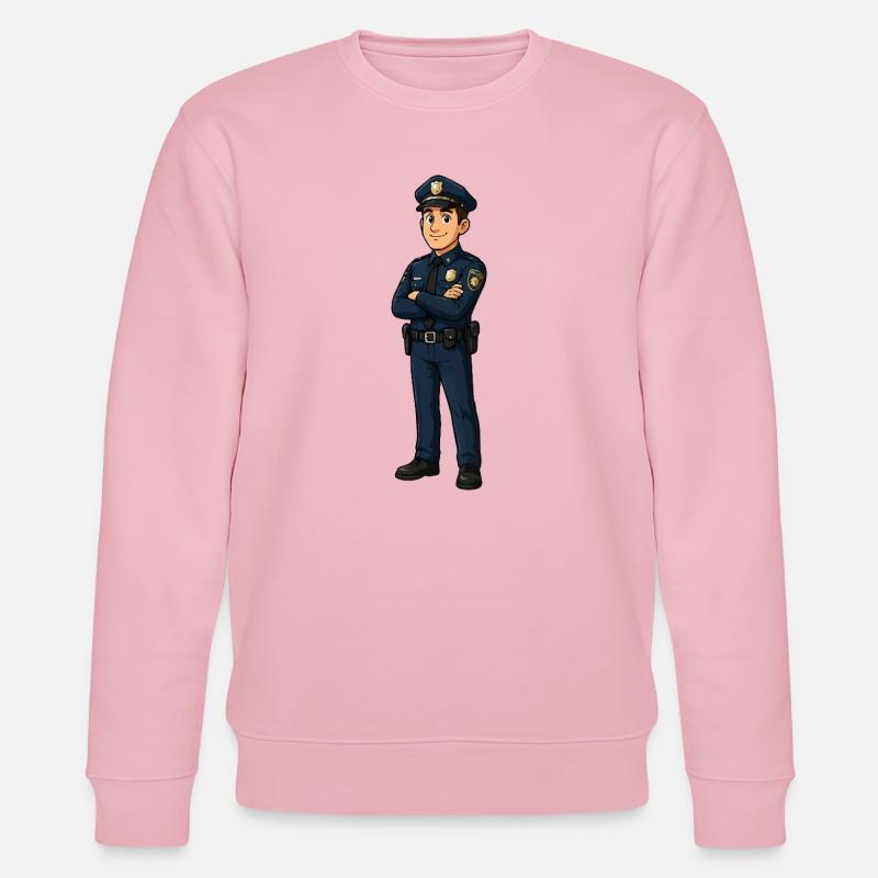 Illustration d’un policier en service - Sweat bio CHANGER Stanley/Stella Unisexe - rose pâle