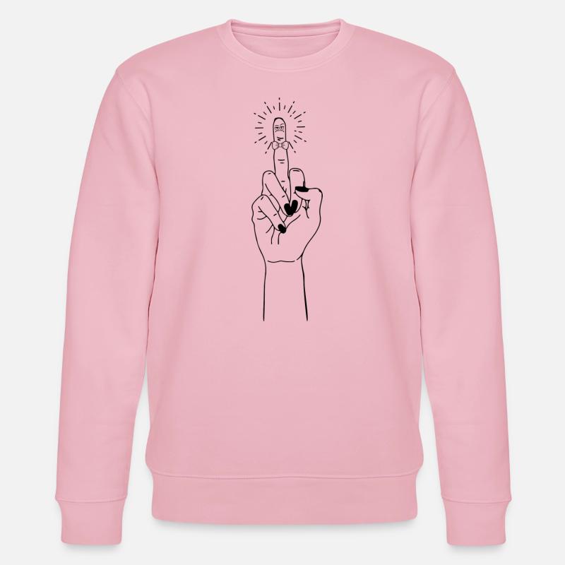FUCKYOU - Stanley/Stella Unisex Bio-Sweatshirt CHANGER  - Hellrosa