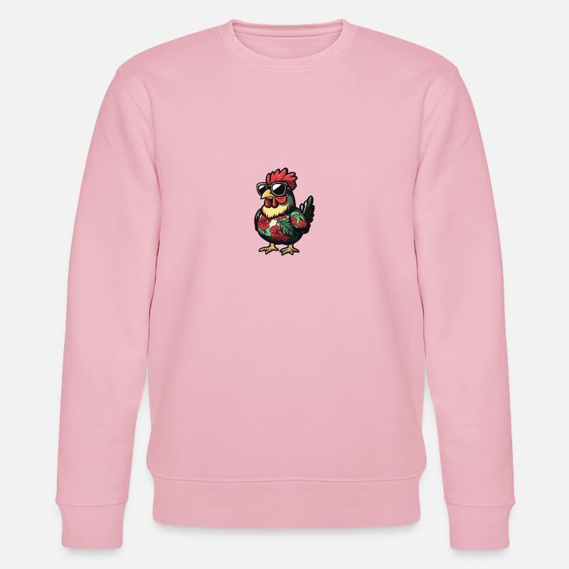 Poulet Bande Dessinée Cool Été - Sweat bio CHANGER Stanley/Stella Unisexe - rose pâle