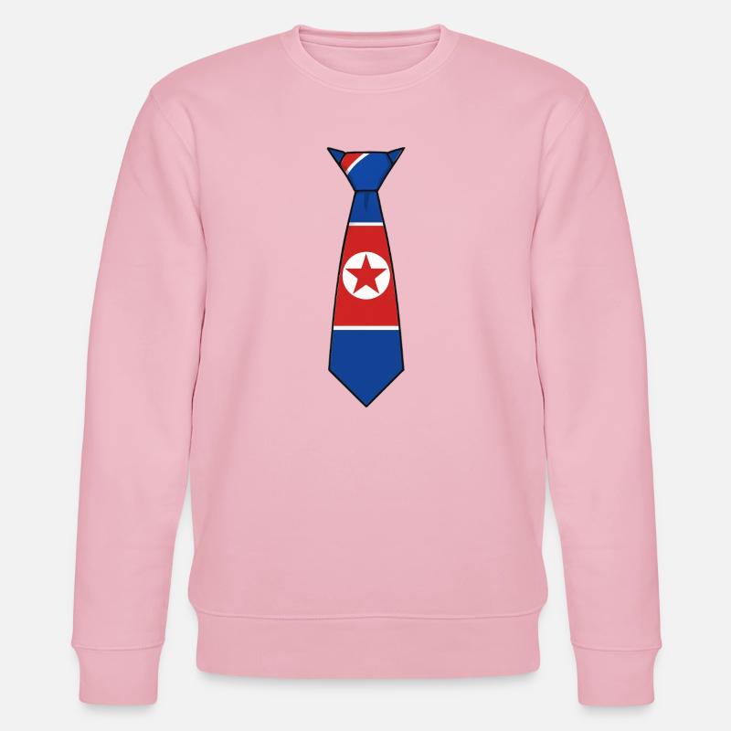 North Korea Tie – Flaggendesign - Stanley/Stella Unisex Bio-Sweatshirt CHANGER - Hellrosa