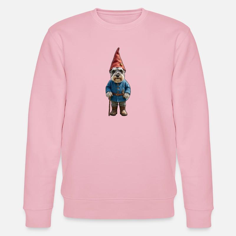 Garden Gnome Schnauzer Magic - Stanley/Stella CHANGER Unisex Organic Sweatshirt - cotton pink
