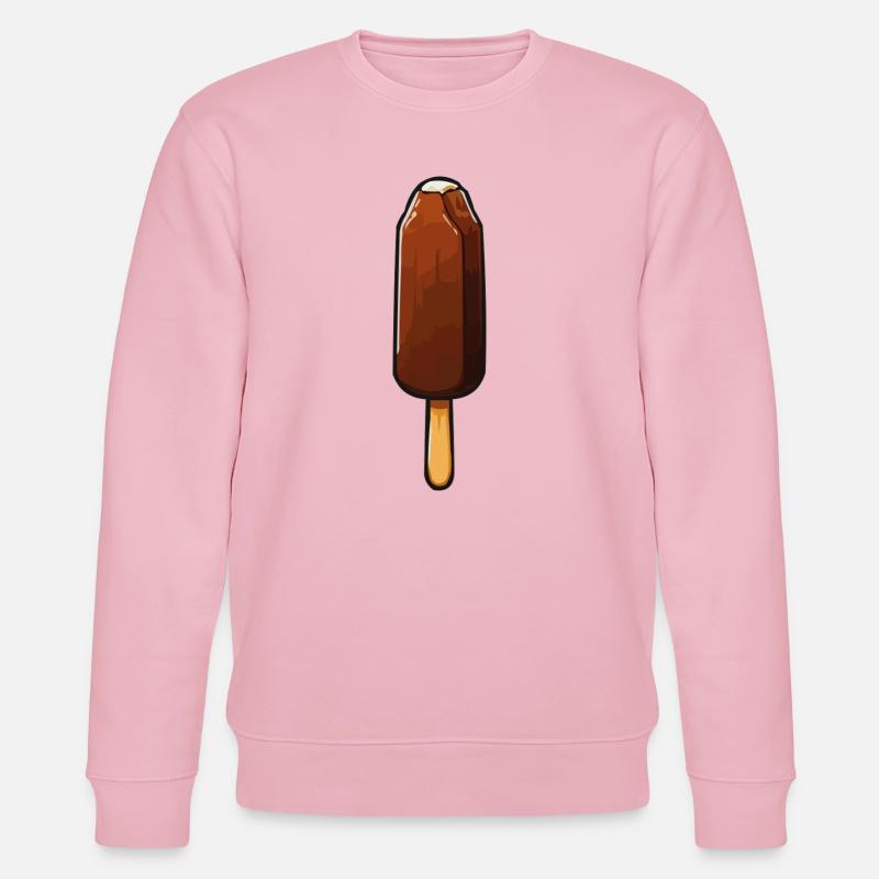 Schokoladen Eis Cartoon - Stanley/Stella CHANGER Unisex Organic Sweatshirt - cotton pink