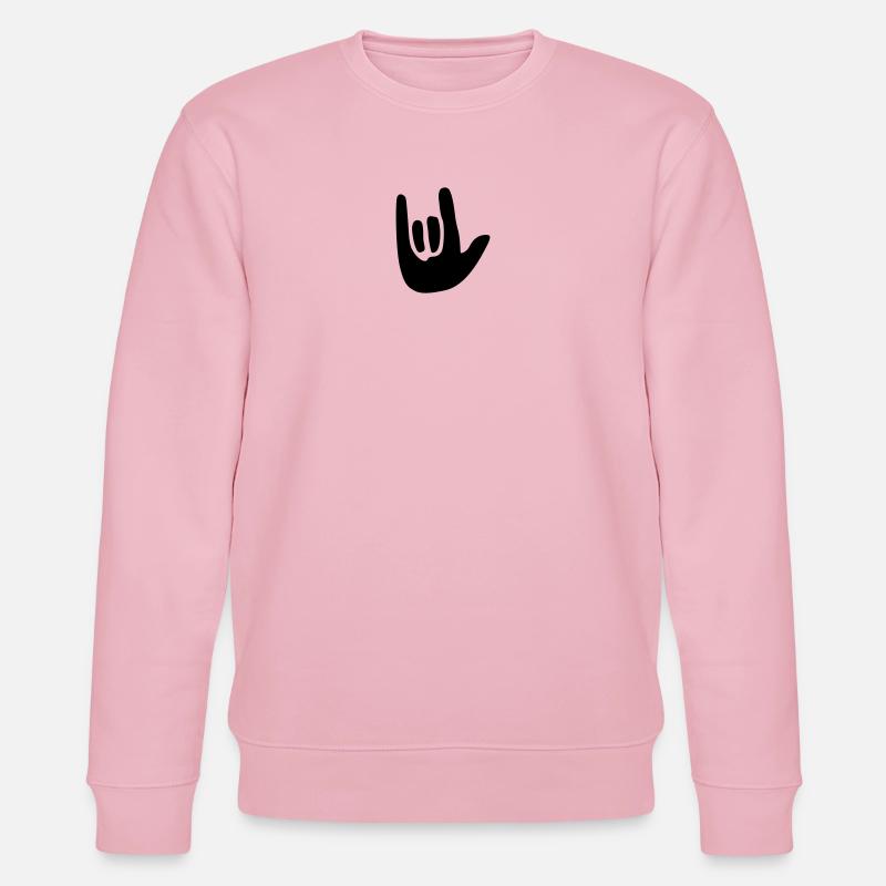 Metalhand - Stanley/Stella Unisex Bio-Sweatshirt CHANGER  - Hellrosa