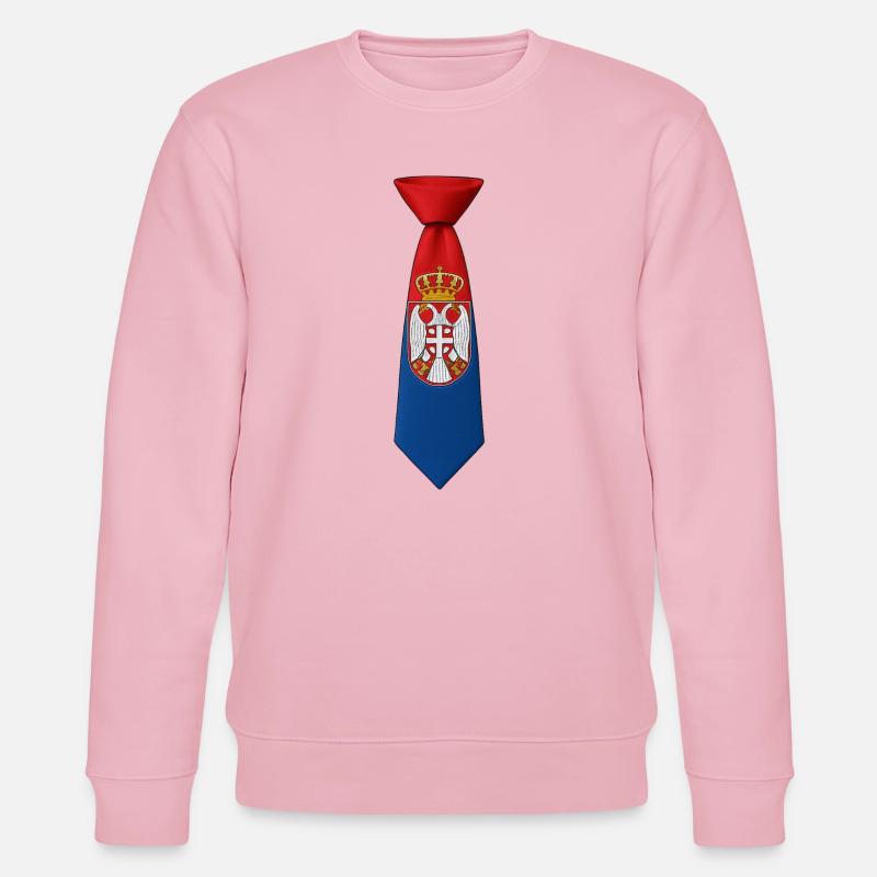 Cravate Serbie – Conception du drapeau - Sweat bio CHANGER Stanley/Stella Unisexe - rose pâle