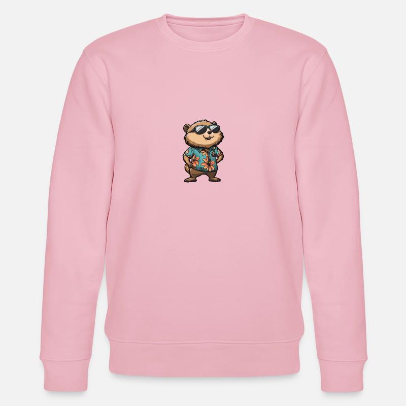 Beaver Comic Cool Summer - Stanley/Stella CHANGER Unisex Organic Sweatshirt - cotton pink