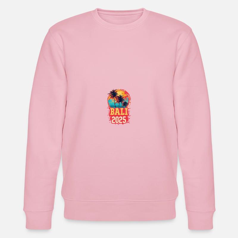 Bali 2025 Palmen - Stanley/Stella Unisex Bio-Sweatshirt CHANGER  - Hellrosa