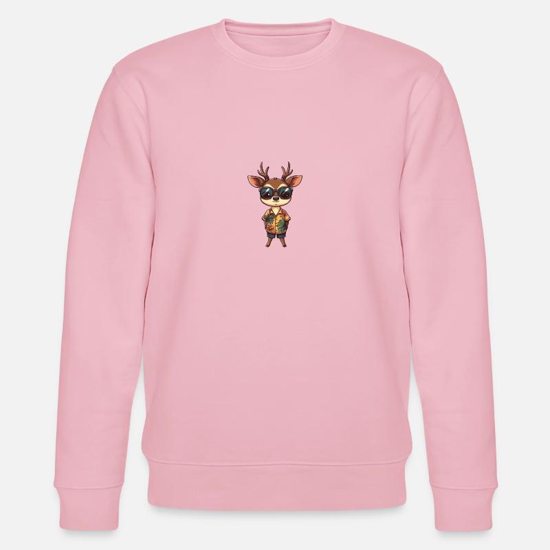 Deer Comic Cool Summer - Stanley/Stella CHANGER Unisex Organic Sweatshirt - cotton pink
