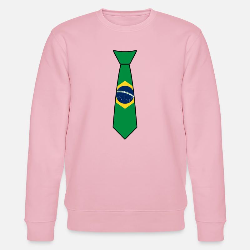 Brasilien-Krawatte – Flaggendesign - Stanley/Stella Unisex Bio-Sweatshirt CHANGER  - Hellrosa
