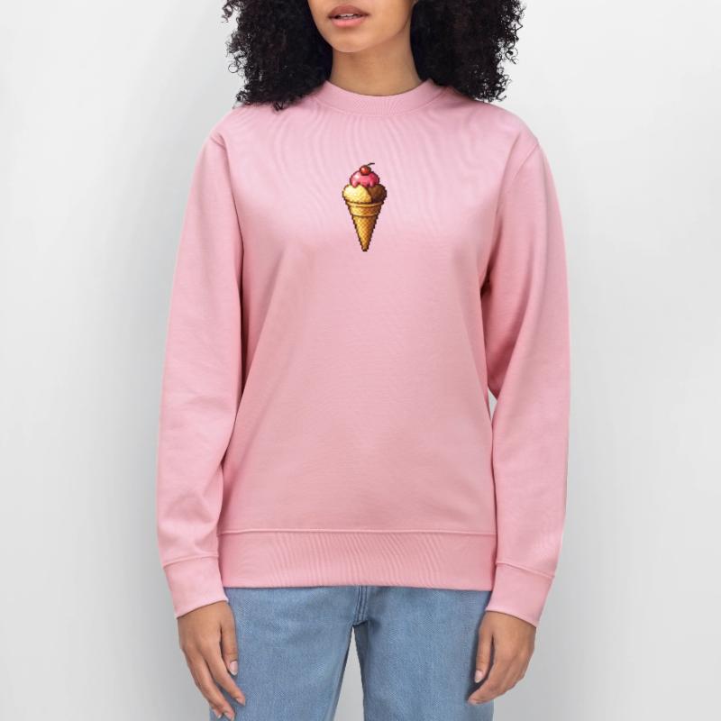 Retro Pixel Eiscreme Cone Stanley/Stella Unisex Bio-Sweatshirt CHANGER 