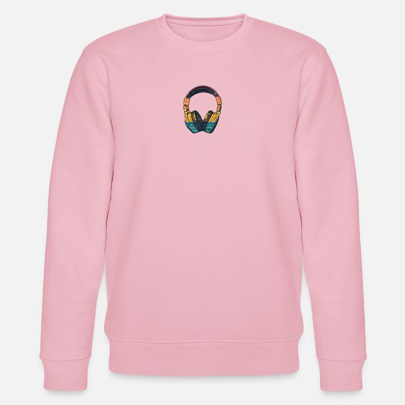 Retro Beathead Kopfhörer - Stanley/Stella Unisex Bio-Sweatshirt CHANGER  - Hellrosa