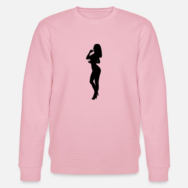 Frau Körper Silhouette Vektor-Design - Stanley/Stella Unisex Bio-Sweatshirt CHANGER  - Hellrosa