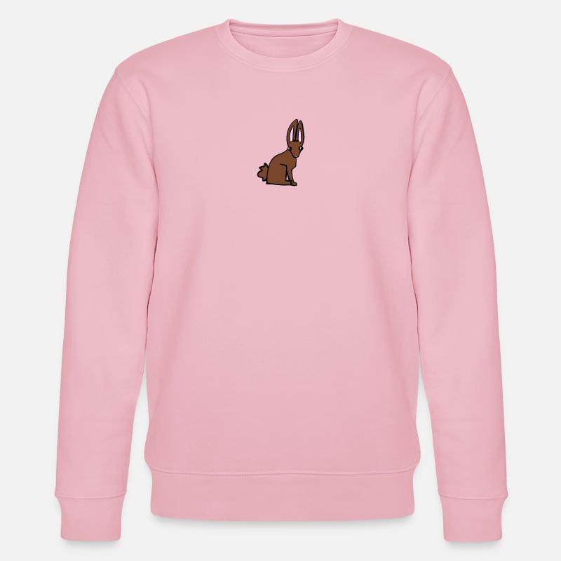 Brauner Hase - Stanley/Stella Unisex Bio-Sweatshirt CHANGER  - Hellrosa