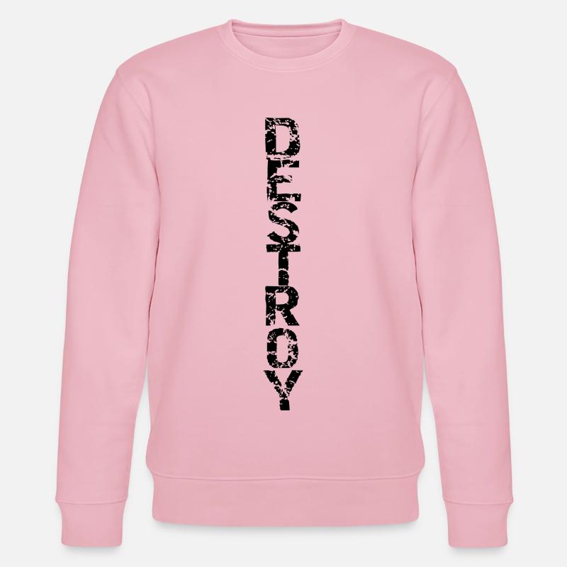 Zerstöre in Schwarz - Stanley/Stella Unisex Bio-Sweatshirt CHANGER  - Hellrosa