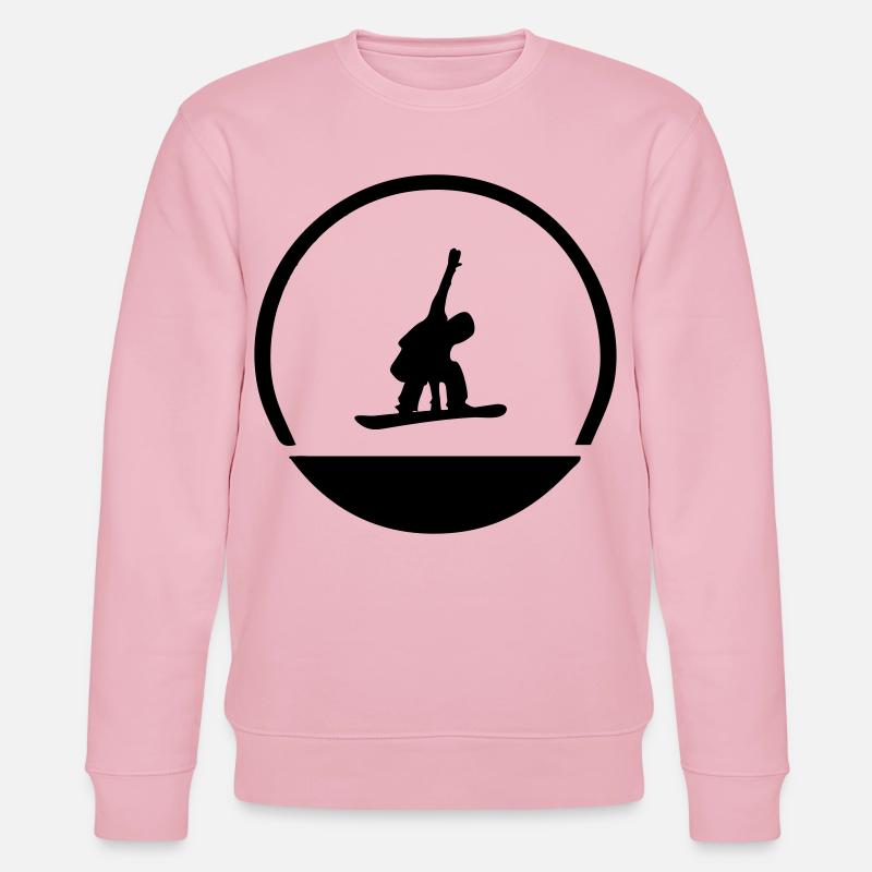 Snowboarder Emblem - Stanley/Stella Unisex Bio-Sweatshirt CHANGER  - Hellrosa