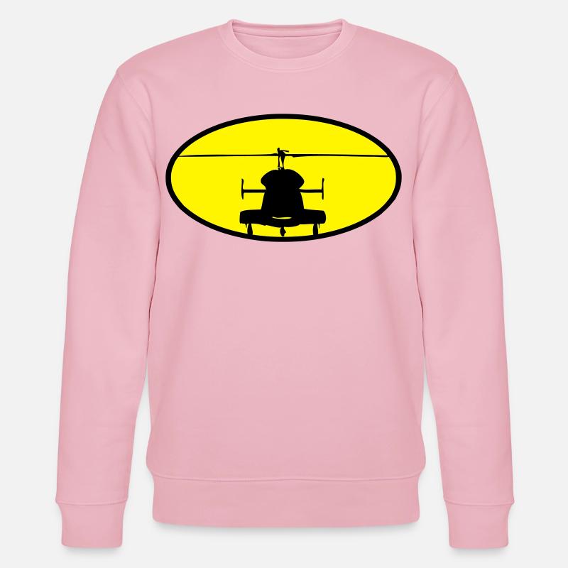 Hubschrauber Logo - Stanley/Stella Unisex Bio-Sweatshirt CHANGER  - Hellrosa
