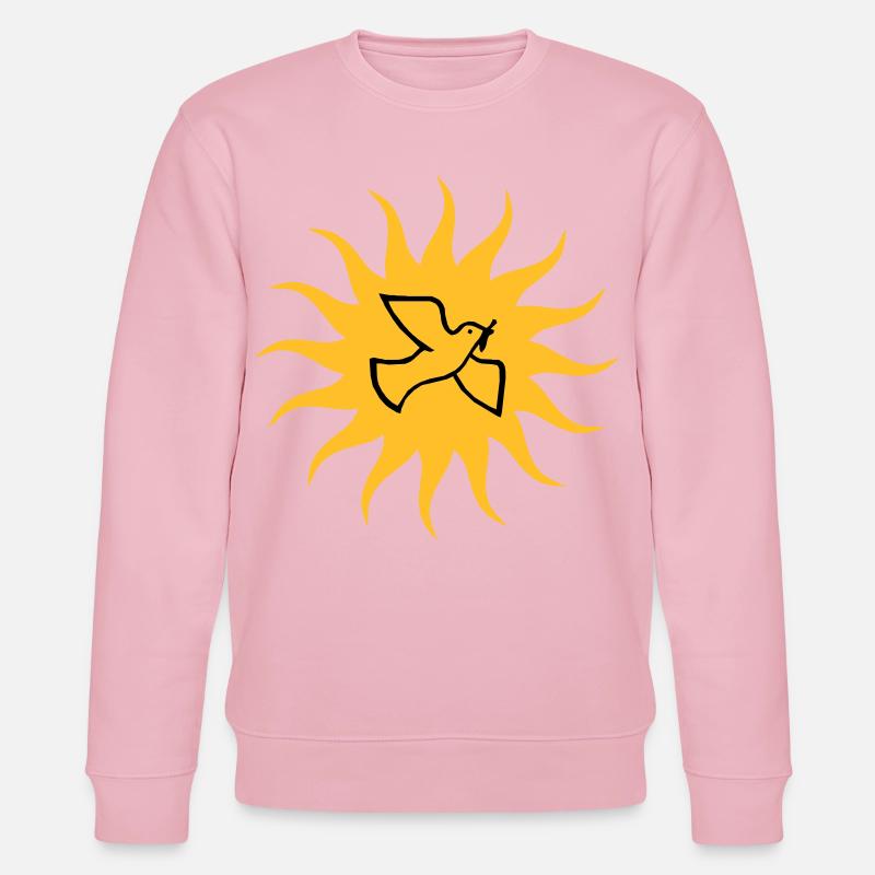 Friedenstaube Sonne - Stanley/Stella Unisex Bio-Sweatshirt CHANGER  - Hellrosa