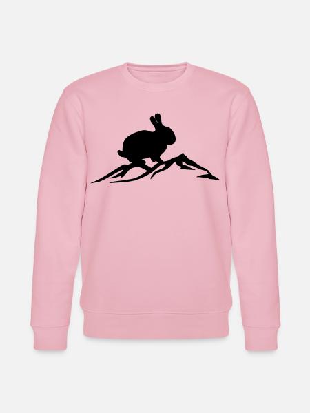 Bunny on mountain - Stanley/Stella CHANGER Unisex Organic Sweatshirt - cotton pink