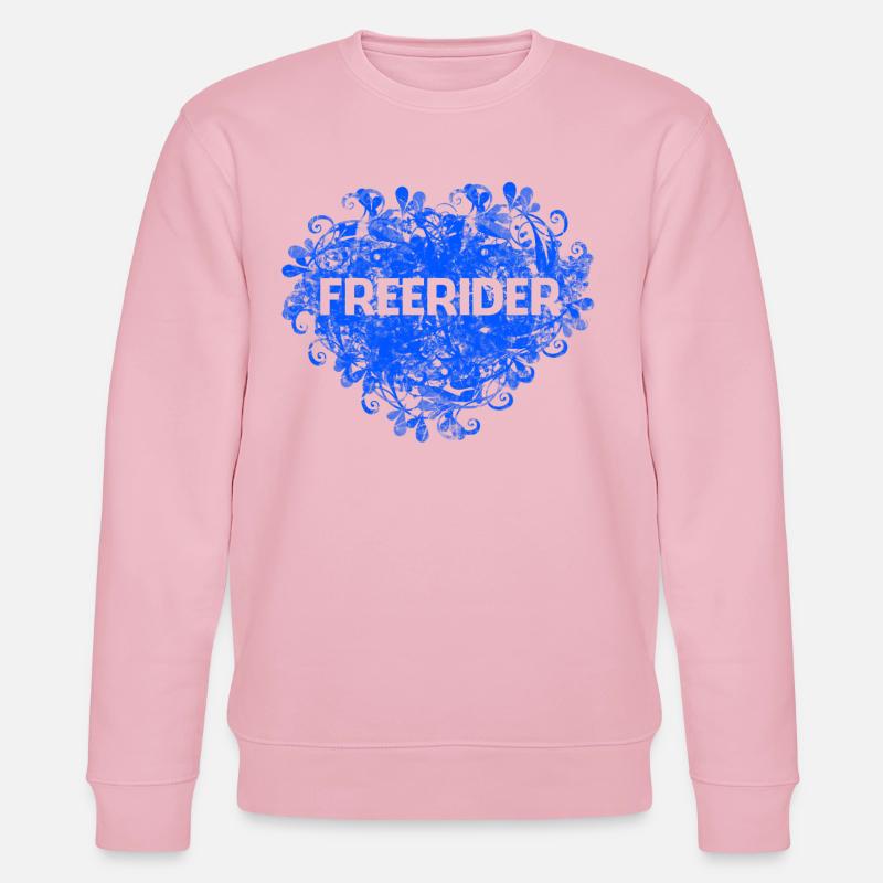 Freerider Herz - Stanley/Stella Unisex Bio-Sweatshirt CHANGER  - Hellrosa